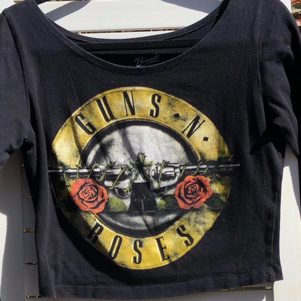 CROP TOP GUNS N ROSES SIZE S MULTI COLORED